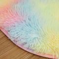 Oval Bedside Mat Home Thickened Hairy Children's Room Crawling Living Room Bedroom Full of Coffee Table Tatami Pink Carpet Multi-color
