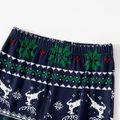 Christmas Cartoon Reindeer Print Green Family Matching Long-sleeve Pajamas Sets (Flame Resistant) Green