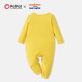 Baby Shark 'Smile Face' Graphic Baby Boy/Girl Cotton Jumpsuit Yellow