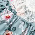 Toddler Girl Floral Print Lace Design Long-sleeve Dress Multi-color