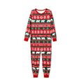Christmas Polar Bear and Letter All Over Print Red Family Matching Long-sleeve Onesies Pajamas Sets (Flame Resistant) Multi-color image 5