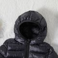 Kid Boy/Kid Girl Lightweight Zipper Solid Hooded Coat Black