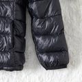 Kid Boy/Kid Girl Lightweight Zipper Solid Hooded Coat Black image 1