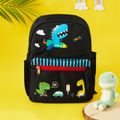 Baby Kids Cute Cartoon Print Backpack Toddler Square School Bag Travel Bag Black image 1