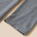 Christmas Polar Bear and Letter Print Grey Family Matching Long-sleeve Pajamas Sets (Flame Resistant) Dark Grey image 5