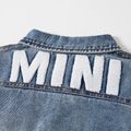 Light Blue Letter Design Long-sleeve Distressed Denim Jacket for Mom and Me Light Blue image 3