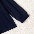 Natal Look de família Manga comprida Conjuntos de roupa para a família Pijamas (Flame Resistant) Azul Escuro / Branco image 5