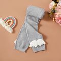 100% Cotton 3D Angel Wings Appliques Baby Ankle-length Ribbed Leggings Light Grey image 5