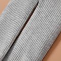 100% Cotton 3D Angel Wings Appliques Baby Ankle-length Ribbed Leggings Light Grey image 3