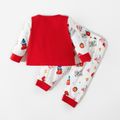 Baby Shark 2-piece Baby Boy/Girl Christmas Cotton Tee and Allover Pants Set Red
