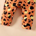 Baby Girl All Over Leopard Long-sleeve Jumpsuit Brown