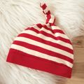 Christmas 3pcs Deer Pattern Cotton Long-sleeve Baby Romper and Striped Pants Set Red image 5