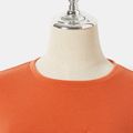 Orange Short-sleeve Split Hem Twist Knot T-shirt Dress for Mom and Me Orange image 4