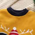 Kid Boy/Kid Girl Christmas Deer Snowflake Pattern Knit Sweater Yellow image 5