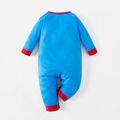 Baby Shark Christmas Big Graphic Cotton Jumpsuit for Baby Sky blue