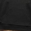 Kid Boy Casual Textured Solid Color Hoodie Sweatshirt Black