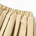 2-pack/1-pack Kid Girl Uniform Basic Pleated Skirt Khaki