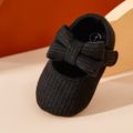 Baby / Toddler Bowknot Knitted Solid Prewalker Shoes Black