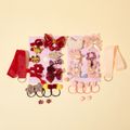 18 pezzi / set set di accessori per capelli multi-stile per ragazze (la direzione di apertura della clip è casuale) Rosa Dorato image 4
