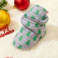 Baby / Toddler Christmas Warm Velcro Closure Prewalker Shoes Green image 3