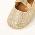 Baby / Toddler Solid Color Crisscross Slip-on Prewalker Shoes Gold image 4