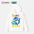 Baby Shark Graphic Cotton Family Matching Hooded Sweatshirts White