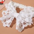 White Bowknot Lace Headband for Girls White