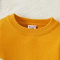 Baby Boy Animal Bear Pattern Colorblock Sweater Yellow