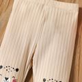 Baby Girl Brown/Apricot Leopard Print Ribbed Leggings Apricot