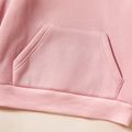 Kid Boy Fleece Lined Solid Color Hoodie Sweatshirt/ Pocket Design Cotton Cargo Pants Pink image 3