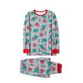 Christmas All Over Dinosaur Print Snug Fit Family Matching Long-sleeve Pajamas Sets Multi-color image 2