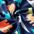 Kid Boy Dinosaur Print Stand Collar Zipper Jacket Multi-color