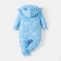 Pflege Bären Baby Mädchen mein 1. Weihnachtsvolant Kapuzenoverall hellblau