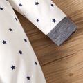 Baby Boy All Over Striped/Star Print Long-sleeve Jumpsuit White image 5