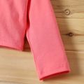 2-piece Toddler Girl Unicorn Rainbow Heart Print Sleeveless Dress and Button Design Jacket Cardigan Set Pink