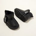Toddler / Kid Letter Side Zipper Black Boots Black