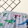 Toddler Boy Animal Dinosaur Print Casual Joggers Pants flowergrey