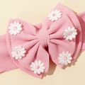 Daisy Decor Solid Color Headband for Girls Pink image 4