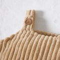 Baby Boy/Girl Solid Ribbed Fleece Overalls Apricot image 2