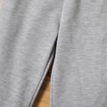 Toddler Boy Solid Color Casual Joggers Pants Sporty Sweatpants for Spring and Autumn Light Grey image 5