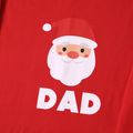 Christmas Cartoon Letter Print Red Family Matching Long-sleeve Pajamas Sets (Flame Resistant) Red