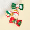 3-pack Christmas Hair Clip for Christmas Party Supplies Green