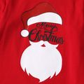 Christmas Letter and Santa Claus Print Family Matching Long-sleeve Tops ColorBlock