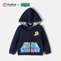 Baby Shark Toddler Boy Cotton Hooded Sweatshirt and Graphic Tee and Allover Pants Royal Blue