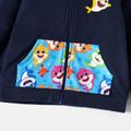 Baby Shark Toddler Boy Cotton Hooded Sweatshirt and Graphic Tee and Allover Pants Royal Blue