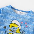 Smurfs Kid Girl Letter Print Pullover Sweatshirt Blue
