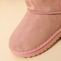 Toddler / Kid Solid Color Print Fleece-lining Boots Pink image 4
