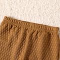 Kid Boy/Kid Girl Textured Solid Color Elasticized Pants Brown image 3