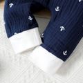 3pcs Baby 95% Cotton Long-sleeve Striped Pullover Set Dark Blue