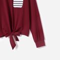 Contrast Stripe Long-sleeve Sweatshirts for Mom and Me ColorBlock